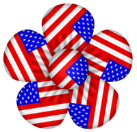 4th july flag flower 